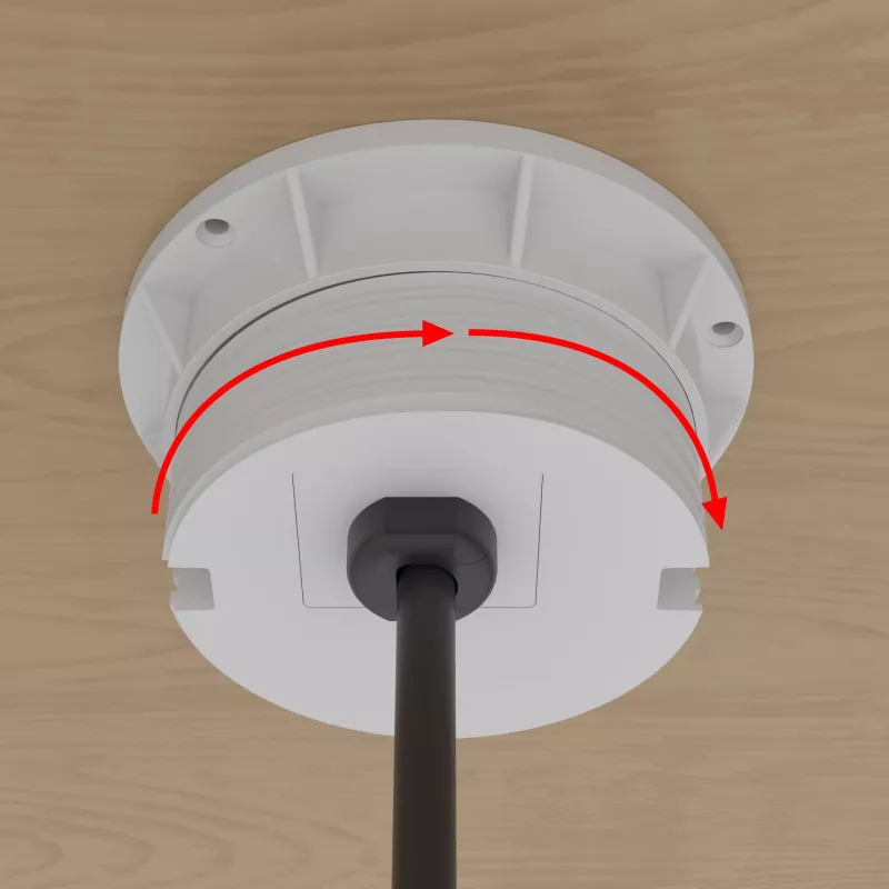 Kindermann CablePort Table White (STS-R90-2 wit) - tafelaansluitpaneel met 2x Schuko-stopcontacten