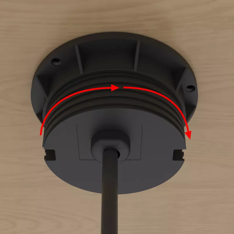 Kindermann CablePort tafel zwart (STS-R90-2 zwart) - tafelaansluitpaneel behuizing