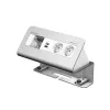 Kindermann CablePort desk 4-voudig 2x stroom 2x USB tafelaansluitmodule, aluminium