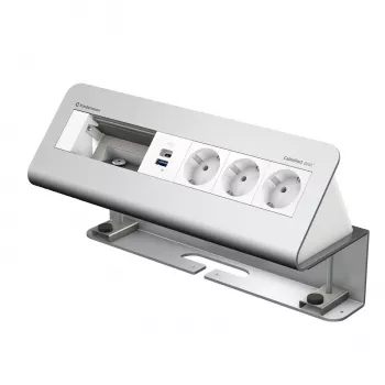 Kindermann CablePort desk 6-voudig 3x stroom USB tafelklemmodule (7430001163)