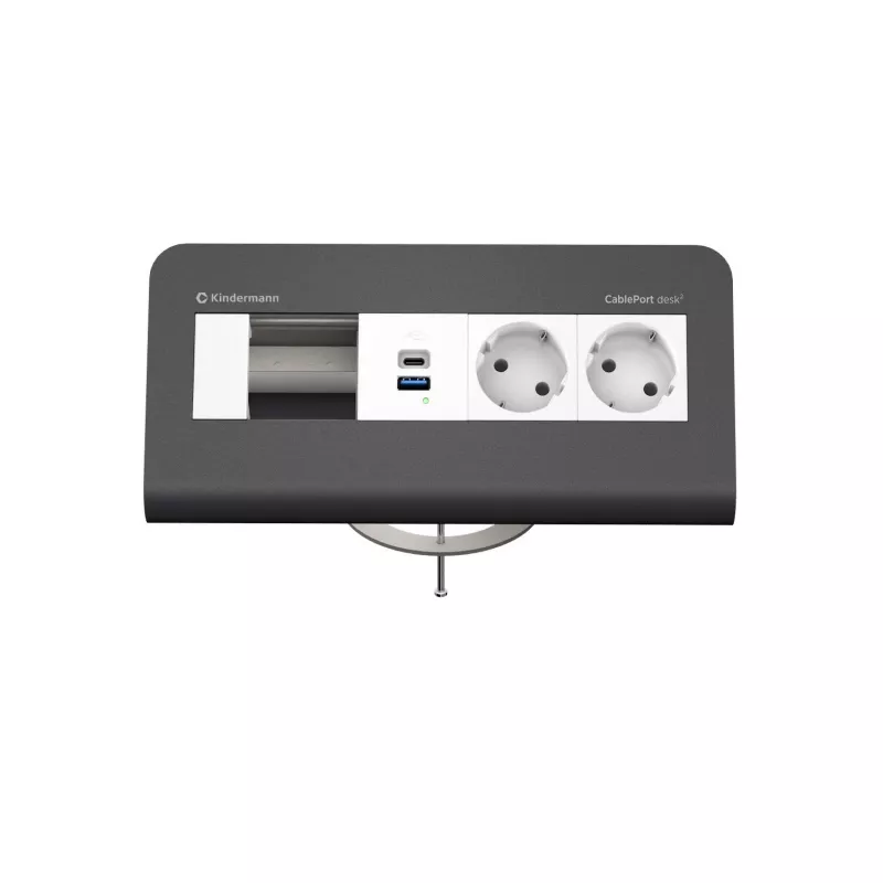 Kindermann CP desk 80 4-voudig 2x stroom USB (7430001372)