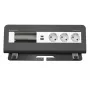 Kindermann CablePort desk 6-voudig 3x Schuko 2x USB-A bureau-aansluitmodule zilver/zwart
