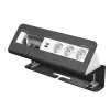 Kindermann CablePort desk 6-voudig 3x Schuko 2x USB-A bureau-aansluitmodule zilver/zwart