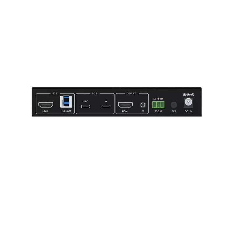 Kindermann KVM Switch 21C - 2-poorts DVI-I KVM-switch met audio en USB-hub