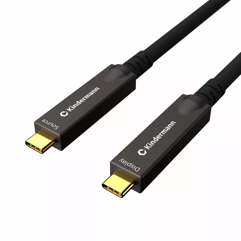 Kindermann USB-C AOC Full Feature kabel 5m stekker-stekker (5773001005)