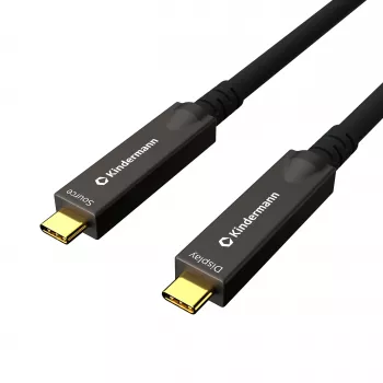 Kindermann USB-C AOC Full Feature kabel 15m zwart