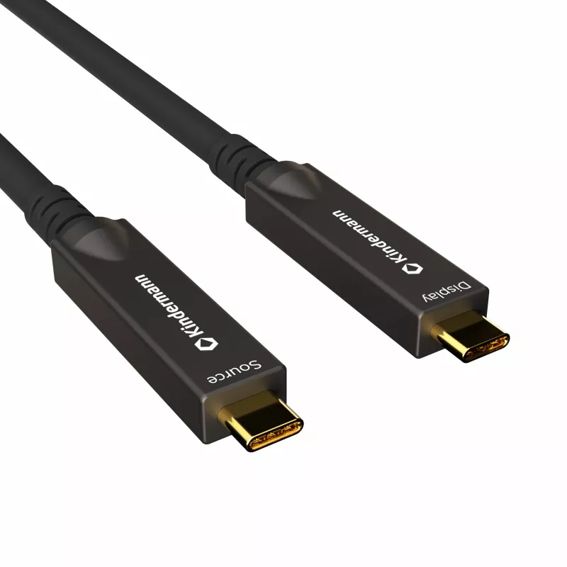 Kindermann USB-C AOC Full Feature kabel 15m zwart