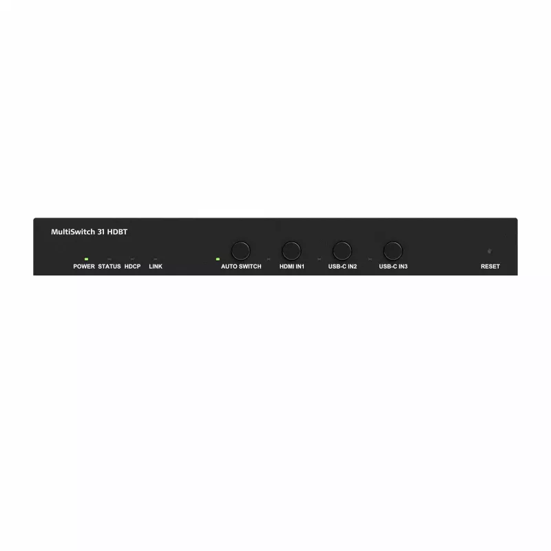 Kindermann MultiSwitch 31 HDBT 2.0 transmitter / presentatieswitch - 3x1 USB-C & HDMI over HDBaseT - Telnet - RS-232 - 4K UHD