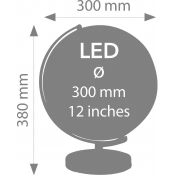 TROIKA Globus STELLAR LIGHT TOUCH Antiek verlichte bureauwereldbol (G3011T-YEAO/AB)