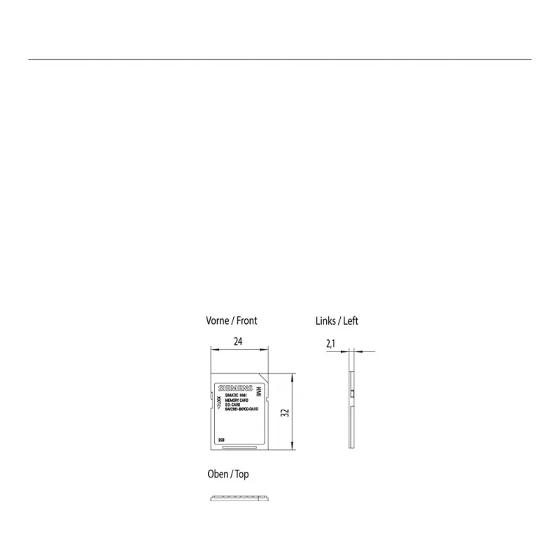 Siemens 2GB SIMATIC Secure Digital (SD) geheugenkaart 6AV2181-8XP
