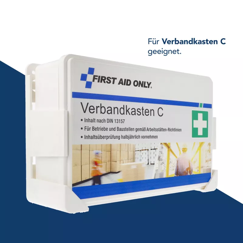 First Aid Only wandbeugel voor EHBO-doos C, voorgeboorde gaten, wit/grijs