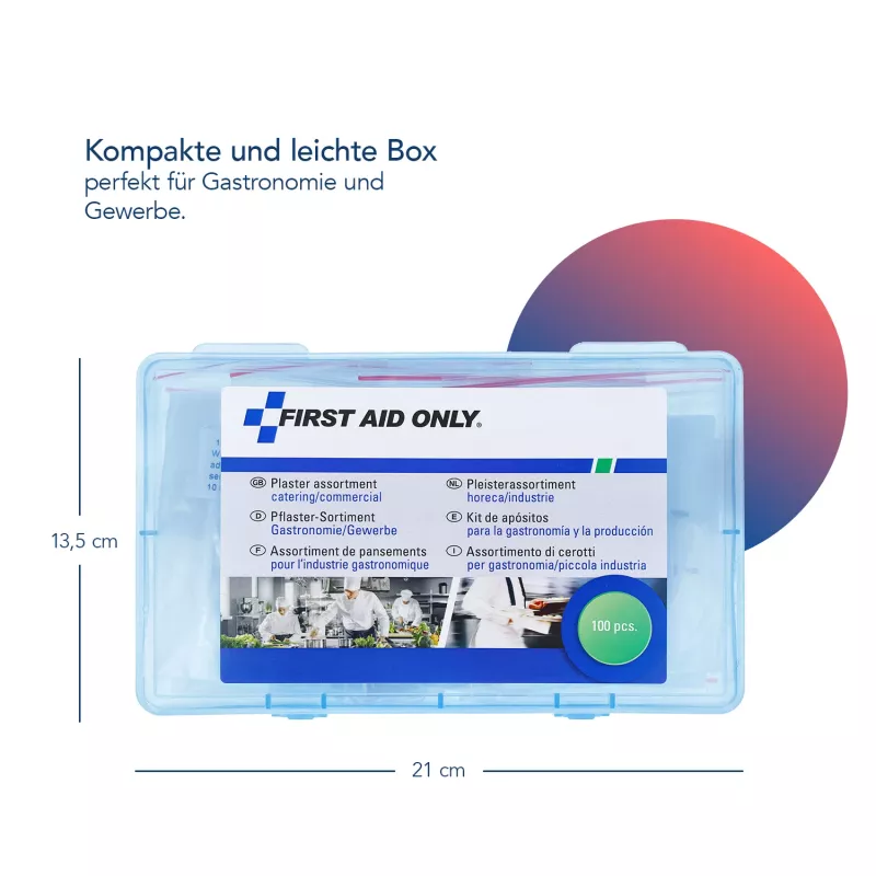 First Aid Only P-10026 detecteerbare pleisters gastronomie 100 stuks