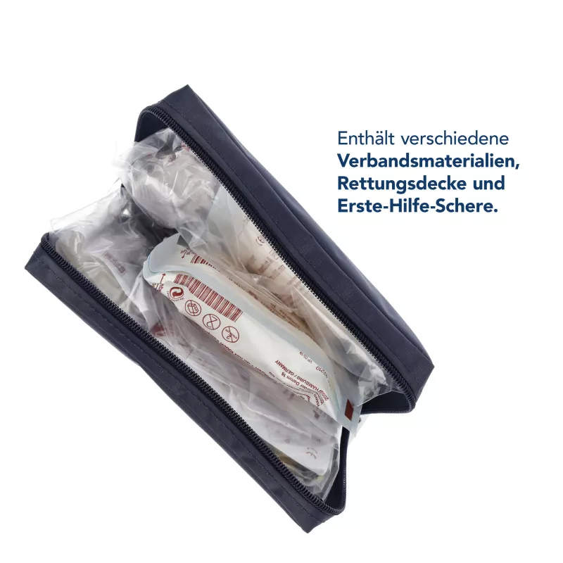 First Aid Only motor-EHBO-kit DIN 13167 blauw met veiligheidshesje