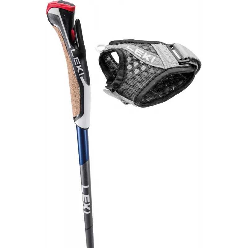 LEKI KIJE Nordic Walking Smart Flash Blauw 100 cm stok met vaste lengte