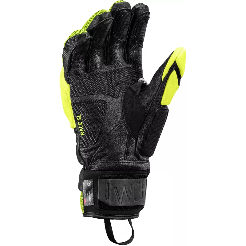 LEKI WCR Venom SL 3D skirace-handschoenen zwart/geel 9.5