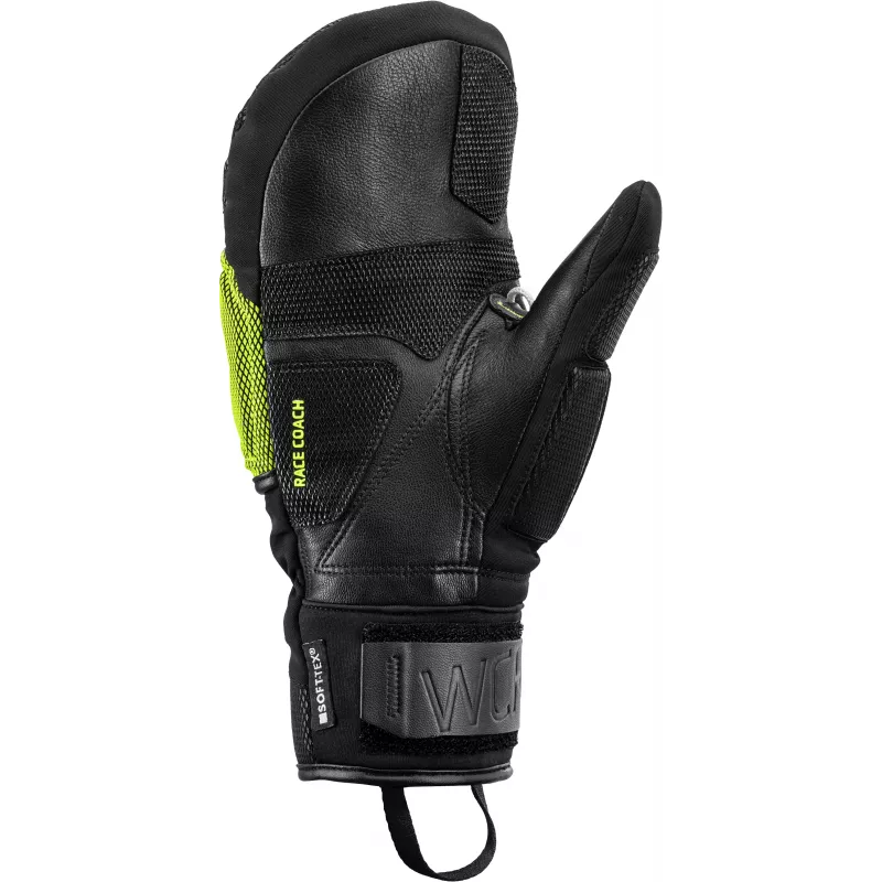 LEKI WCR Coach 3D want skirace-wanten lemon-zwart maat 7.0