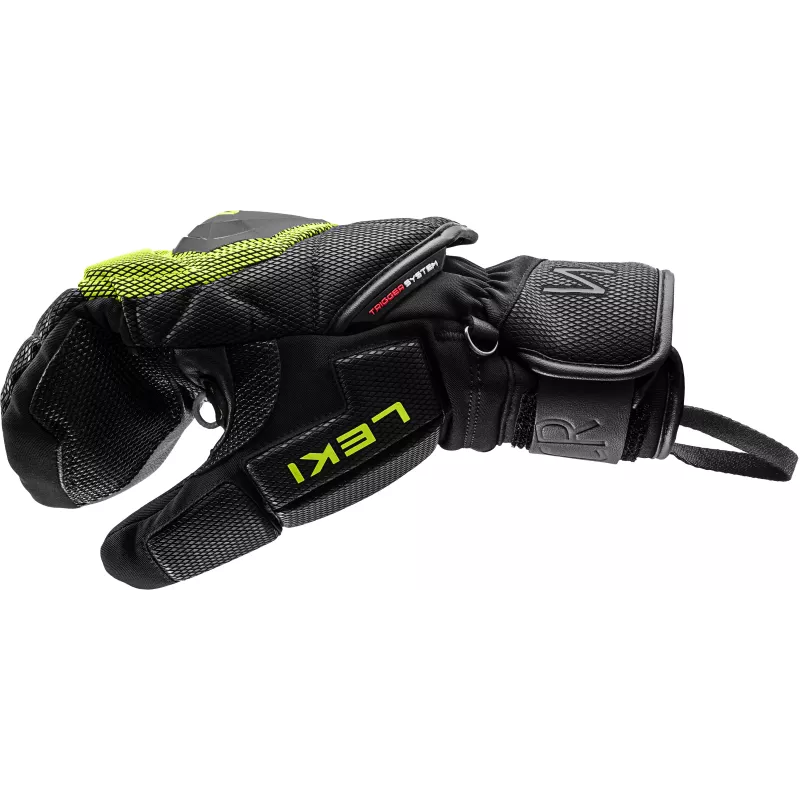 LEKI WCR Coach 3D want skirace-wanten lemon-zwart maat 7.0