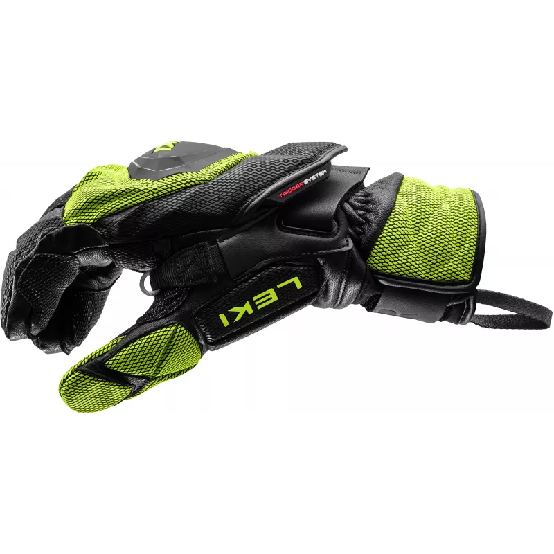 LEKI WCR Venom GS 3D lobster skirace-handschoenen 8.5 zwart/ice lemon