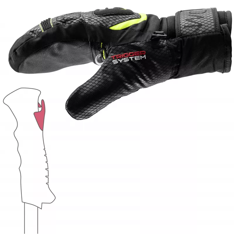 LEKI WCR Team 3D junior want 4.0 skiwanten zwart/rood/wit