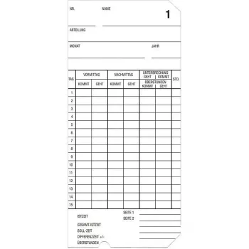 Bürk Mobatime 500 tijdkaarten type 2-6 - pack van 500