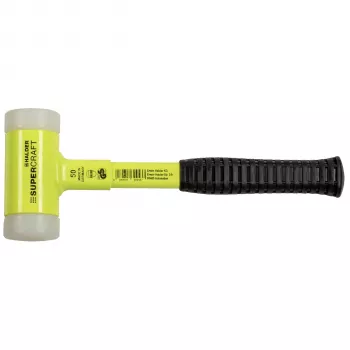 Halder SUPERCRAFT Soft-Face kunststofhamer GG 50, geel, onbreekbare steel