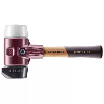 HALDER SIMPLEX zachtklop-hamer 60 mm rubber / superplastik