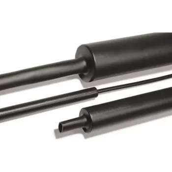 HellermannTyton 323-50750 krimpkous met lijm, zwart, 75 mm (geleverd), 22 mm (teruggetrokken), 4:1 krimpverhouding, 1 m lengte