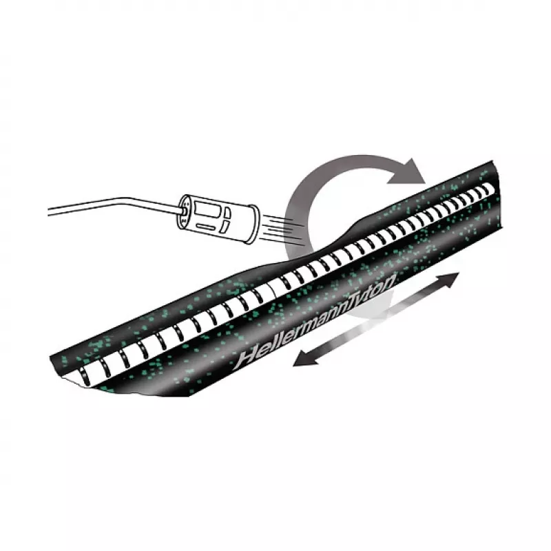 HellermannTyton 450-20001 krimpkous - zwart - 50 cm - 43 mm - 10 mm - 1 stuk