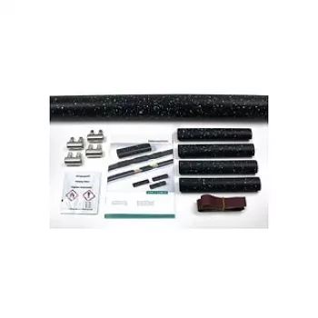HellermannTyton LVK-C-5x6-25-PO-X-BK warmtekrimp-stootverbindingsset met schroefverbinders 380-04015, zwart