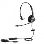ALLNET 8805-8.1MS - headset - hoofdband - kantoor/callcenter - zwart - monofoon - bedraad