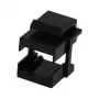 Synergy 21 S215479 Keystone-modulehouder voor LC-glasvezelkoppelingen, zwart