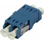 SYNERGY21 LC-LC singlemode duplex glasvezeladapter, flensloos, blauw, PVC, keramische huls