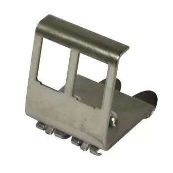 Synergy 21 keystone module DIN-railadapter voor 2x TP-module, lichtgrijs (RAL 7035)