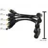 ALLNET vervangende voeding met holle-bus-naar-holle-stekker-adapter 2,1mm naar 0,7mm