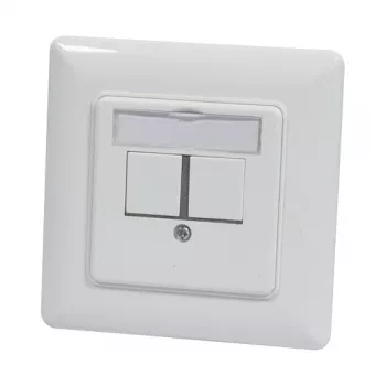 Synergy 21 Keystone-moduledrager inbouwdoos voor 2x TP-module zuiver wit 180°