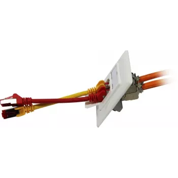 Synergy 21 Keystone moduledrager inbouwdoos voor 2x TP-module, zuiver wit, designcompatibel UAE (S216359)