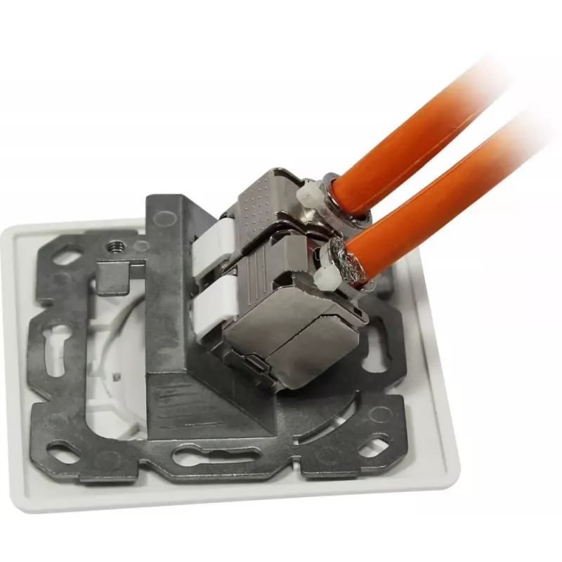 Synergy 21 Keystone moduledrager inbouwdoos voor 2x TP-module, zuiver wit, designcompatibel UAE (S216359)