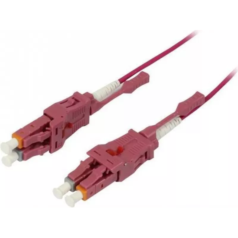 SYNERGY21 glasvezel-patchkabel 15m LC-LC Duplex OM4 Uniboot draaibaar Push/Pull 2mm - Multimode vezel (S215558)