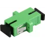 SYNERGY21 SC/APC Fiber Optic Adapter, Singlemode, Simplex, PVC, Keramische Huls, Met Flens, Groen