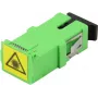 Synergy 21 SC/APC glasvezelkoppeling, singlemode, simplex, keramische ferrule, PVC, flangeless, met laserbeveiligingssluiter (S215677)