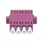 Synergy 21 glasvezelkoppeling LC-LC 50/125µm multimode OM4 erika violet quad PVC flanged