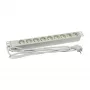 ALLNET 19 inch accessoire stekkerdoos 9x stopcontacten (CEE7) naar stekker (CEE7) lichtgrijs Synergy 21