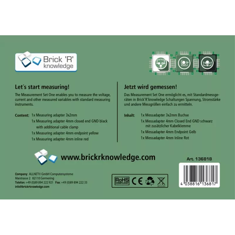 ALLNET ALL-BRICK-0637 4-kanaals 5V-relaismodule voor Arduino Raspberry Pi