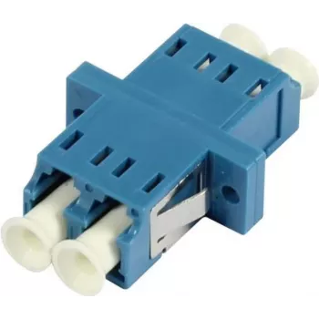 SYNERGY21 LC-LC duplex multimode OM2 glasvezeladapter, keramische huls, PVC, blauw