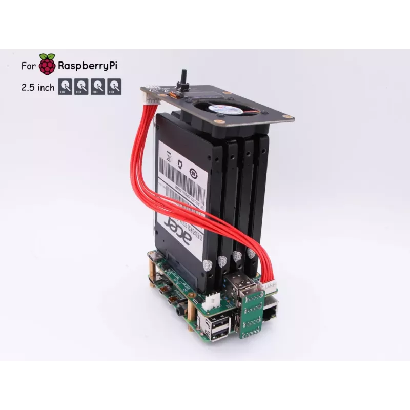 ALLNET SATA NAS HAT Top Board uitbreidingsmodule voor Raspberry Pi