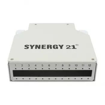 SYNERGY21 glasvezel patch panel voor DIN-rail 12x LC duplex / SC simplex adapter zonder koppelingen - kabel