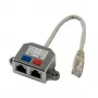Synergy 21 S215236 TP-stekker naar 2x TP-aansluiting kabel, 0,15 m, grijs metallic