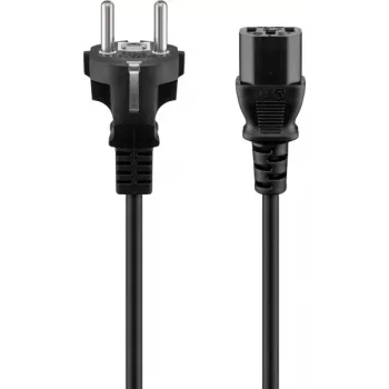 GOOBAY stroomkabel 3m zwart Schuko naar IEC C13