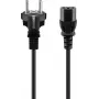 GOOBAY stroomkabel 3m zwart Schuko naar IEC C13
