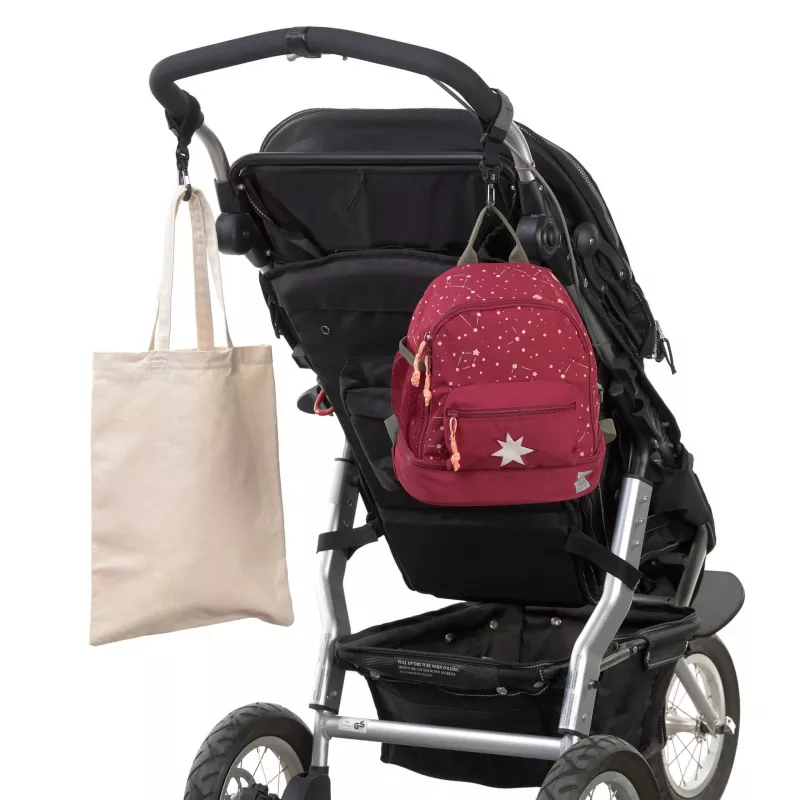 Lassig Casual Label universele kinderwagenhaken set van 2 zwart LHO01